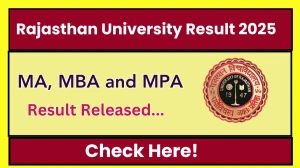 Rajasthan University Result 2025 Released at uniraj.ac.in Direct Link to Download 1st and 3rd Semester Result