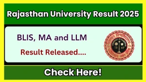 Rajasthan University Result 2025 Released at uniraj.ac.in Direct Link to Download 1st and 3rd Semester Result
