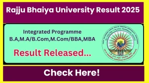 Rajju Bhaiya University Result 2025 Released at prsuprayagraj.in Direct Link to Download Odd Semester Result
