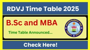 RDVJ Time Table 2025 Announced @ rdunijbpin.org Details Here