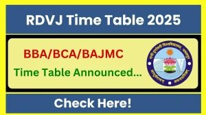 RDVJ Time Table 2025 Announced @ rdunijbpin.org Details Here