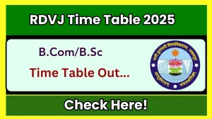 RDVJ Time Table 2025 Announced @ rdunijbpin.org Details Here RDVJ Time Table 2025 Announced @ rdunijbpin.org Details Here