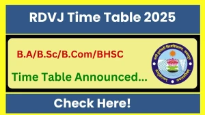 RDVJ Time Table 2025 Announced @ rdunijbpin.org Details Here