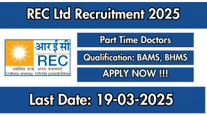 REC Part Time Doctors Recruitment 2025 - Apply Offline