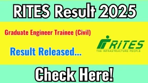 RITES GET Civil Result 2025 Announced. Direct Link to Check RITES Graduate Engineer Trainee (Civil) Result 2025 rites.com RITES GET Civil Result 2025 Announced. Direct Link to Check RITES Graduate Engineer Trainee (Civil) Result 2025 rites.com