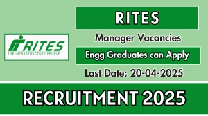 RITES Manager Recruitment 2025 - Apply Online RITES Manager Recruitment 2025 - Apply Online