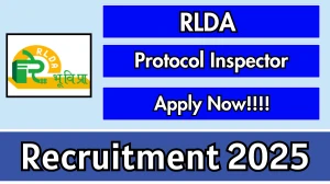 RLDA Protocol Inspector Recruitment 2025 - Apply Offline for 01 Posts