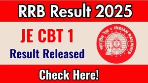 RRB JE CBT 1 Result 2025 out. Direct Link to Check RRB Junior Engineer Result 2025 indianrailways.gov.in