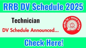 RRB Technician DV Schedule 2025: Check Document Verification Date @ indianrailways.gov.in RRB Technician DV Schedule 2025: Check Document Verification Date @ indianrailways.gov.in