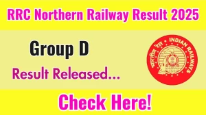 RRC Northern Railway Result 2025 Announced. Direct Link to Check RRC Northern Railway Group D Result 2025 rrcnr.org