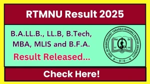 RTMNU Result 2025 Released at rtmnuresults.org Direct Link to Download 1st, 3rd, 5th and 7th Sem Result
