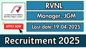 RVNL Manager, JGM Recruitment 2025 - Apply Offline RVNL Manager, JGM Recruitment 2025 - Apply Offline