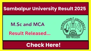 Sambalpur University Result 2025 Out at suniv.ac.in Direct Link to Download 2nd and 6th Semester Result