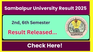 Sambalpur University Result 2025 Released at suniv.ac.in Direct Link to Download 2nd, 6th Semester Result