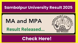 Sambalpur University Result 2025 Released at suniv.ac.in Direct Link to Download 2nd Semester Result