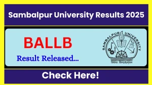 Sambalpur University Result 2025 Released at suniv.ac.in Direct Link to Download 9th Semester Result