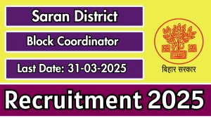 Saran District Block Coordinator Recruitment 2025 - Apply Offline