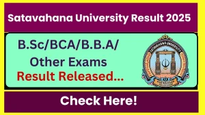 Satavahana University Result 2025 Released at satavahana.ac.in Direct Link to Download 1st, 3rd, 5th Semester Result
