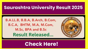 Saurashtra University Result 2025 Released at saurashtrauniversity.co.in Direct Link to Download 3rd, 4th, 5th, 6th, 7th and 9th Sem Result