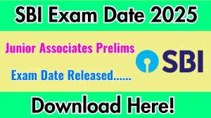 SBI Junior Associates Prelims Exam Date 2025 Announced at sbi.co.in Exam details here