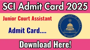 SCI Junior Court Assistant Admit Card 2025 OUT Soon sci.gov.in