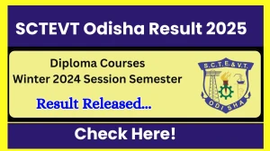 SCTEVT Diploma Result 2025 Released at sctevt.odisha.gov.in Direct Link to Download 5th and 6th Semester Winter 2024 Session Result