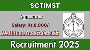 SCTIMST Apprentice Recruitment 2025 – Walk in