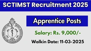 SCTIMST Apprentice Recruitment 2025 – Walk in for 2 Posts