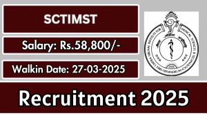 SCTIMST Project Research Scientist I Recruitment 2025 – Walk in SCTIMST Project Research Scientist I Recruitment 2025 – Walk in