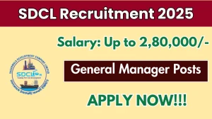 SDCL General Manager Recruitment 2025 - Apply Offline for 1 Posts