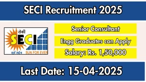 SECI Senior Consultant Recruitment 2025 - Apply Online
