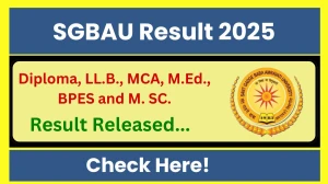SGBAU Result 2025 Released at sgbau.ac.in Direct Link to Download 1st, 3rd, 5th and 7th Sem Result SGBAU Result 2025 Released at sgbau.ac.in Direct Link to Download 1st, 3rd, 5th and 7th Sem Result
