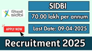 SIDBI Chief Information Security Officer Recruitment 2025 - Apply Offline for 1 Posts