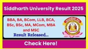 Siddharth University Result 2025 Released at suksn.edu.in Direct Link to Download 1st, 3rd and 5th Sem Result