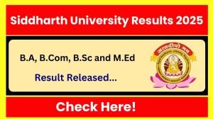 Siddharth University Result 2025 Released at suksn.edu.in Direct Link to Download Result