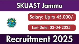SKUAST Jammu Contractual Assistant Professor Recruitment 2025 - Apply Offline for 5 Posts