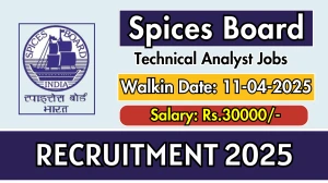 Spices Board Technical Analyst Recruitment 2025 – Walk in Spices Board Technical Analyst Recruitment 2025 – Walk in