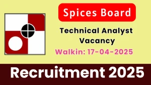 Spices Board Technical Analyst Recruitment 2025 – Walk in