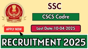 SSC CSCS Cadre Recruitment 2025 - Apply Online