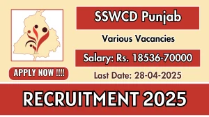SSWCD Punjab Recruitment 2025 - Apply Online for 88 Programme Manager, Counsellor, More Posts SSWCD Punjab Recruitment 2025 - Apply Online for 88 Programme Manager, Counsellor, More Posts