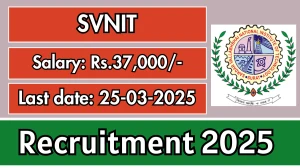 SVNIT Junior Research Fellow Recruitment 2025 - Apply Offline SVNIT Junior Research Fellow Recruitment 2025 - Apply Offline