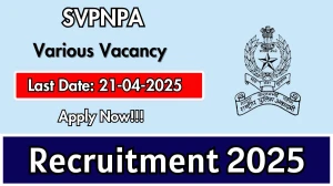 SVPNPA Laboratory Attendant, Laboratory Technician and Other Recruitment 2025 - Apply Offline for 5 Posts