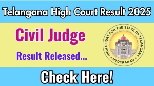 Telangana High Court Civil Judge Result 2025 Announced. Direct Link to Check Telangana High Court Civil Judge Result 2025 tshc.gov.in