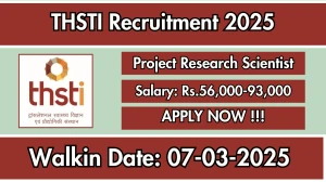 THSTI Project Research Scientist Recruitment 2025 – Walk in THSTI Project Research Scientist Recruitment 2025 – Walk in