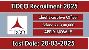 TIDCO Chief Executive Officer Recruitment 2025 - Apply Online