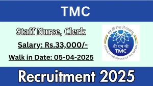 TMC  Job Vacancy 2025, Walk in for 18 Staff Nurse, Clerk Posts