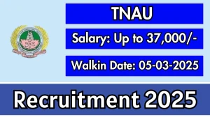 TNAU Junior Research Fellow, Technical Assistant and Other Recruitment 2025 – Walk in for 5 Posts