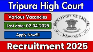 Tripura High Court Cook, Programmer, Library Assistant Recruitment 2025 - Apply Online