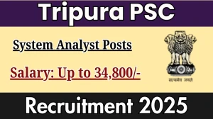 Tripura PSC System Analyst Recruitment 2025 - Apply Online for 3 Posts