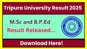 Tripura University Result 2025 Released at tripurauniv.ac.in Direct Link to Download 1st and 3th Semester Result